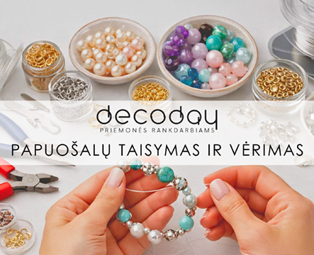 Papuošalų taisymas ir vėrimas.